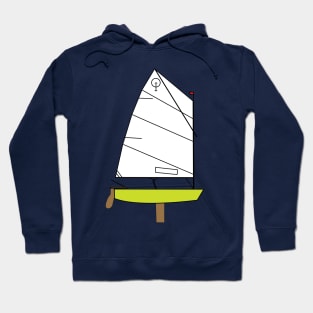 Optimist Sailing Dingy - Light Green Hoodie